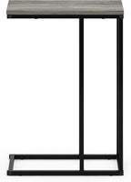 Furinno Camnus Modern Living C Shaped Sofa Side Table, 9.8 in x 17.9 in x 25 in, French Oak Grey