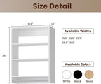 ROOMTEC 19.5" Medium Hanging Closet Unit, Modular Closet System with Hanging Rod, Wardrobe Organizer for Bedroom or Walk-in Closet, Wall Mounted, Customizable Clothes Storage Unit, White