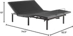 Lucid L600 Adjustable Bed Base Frame - Full Size - Zero Gravity - Bluetooth - Companion App - Head and Foot Incline - Interactive Dual Massage - Under Bed Lighting - Wireless Remote - Dual USB Ports