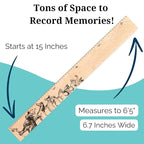 Headwaters Studio Wooden Growth Chart – Kids Height Chart, Wall Measurement for Kids, Height Chart for Wall, Growth Ruler for Children – Farm Animals, Natural - 63" x 6.7"