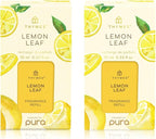 Thymes Pura Refills – 2 Pack of Oil Diffuser Scents – Long-Lasting Pura Diffuser Refills – Premium Home Fragrance – Citrus Notes of Lemon Verbena, Dewey Leaves & Bergamot (Lemon Leaf, Pack of 2)
