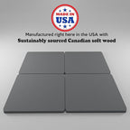 Zayton, 1.5” Split Wood Bunkie Board Full(Fold) Size, Bunkieboard for Bed Support - Fully Assembled, Low Profile Support, Slats Design for Ventilation, Box Spring Alternative