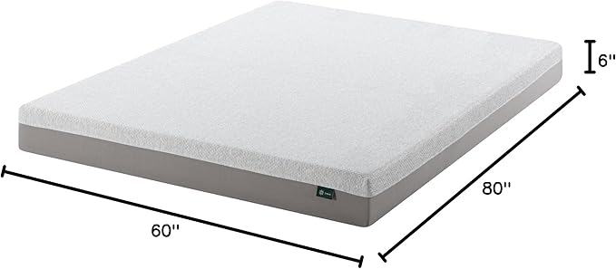 ZINUS 6 Inch Ultima Memory Foam Mattress [New Version], Queen, Fiberglass Free, Medium Firm Feel, Breathable Airflow Memory Foam, Certified Safe Foams & Fabric, Mattress in A Box