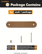 Brown Leather Drawer Pulls 6 Pack Leather Handles Cabinet knobs for Kitchen Cabinet Drawers Bathroom Dressers…