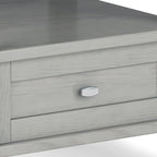 SIMPLIHOME Warm Shaker SOLID WOOD 20 Inch Wide Rectangle Transitional End Side Table in Fog Grey, For the Living Room and Bedroom