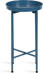 Kate and Laurel Celia Round Foldable Tray Accent Table