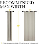NICETOWN Room Darkening Curtain Panels for Living Room, Thermal Insulated Grommet Room Darkening Draperies/Drapes for Window (Natural, 2 Panels, W29 x L45 -Inch)