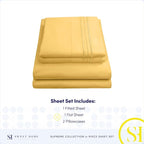 1800 Thread Count Sheet Set – Soft Egyptian Quality Brushed Microfiber Sheets – Luxury Bedding Set with Flat Sheet, Fitted Sheet, 2 Pillow Cases