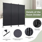 JAXPETY 2PCS Room Divider Panel 6ft Tall Privacy Screen for Room Separation, Folding and Portable Office Wall Dividers 88" W x 73" H