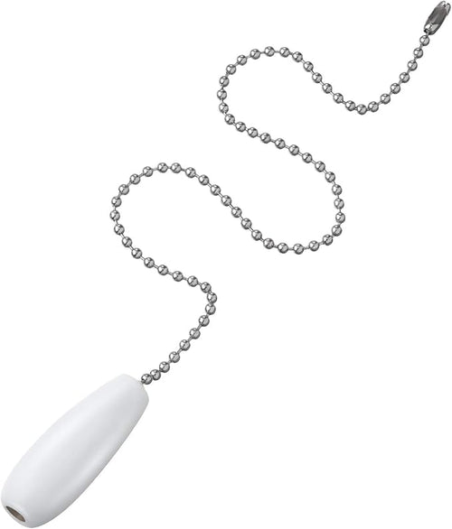 8 Pieces Ceiling Fan Pull Chains Wooden Pendant Pull Chain Extension for Ceiling Light Lamp Fan Chain (White)