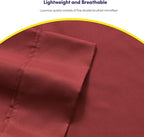Twin XL Size Bed Sheets - 4 Piece 1500 Supreme Collection Fine Brushed Microfiber Deep Pocket Twin X-Large Sheet Set Bedding - 1 EXTRA PILLOW CASES, GREAT VALUE, Twin XL, Burgundy