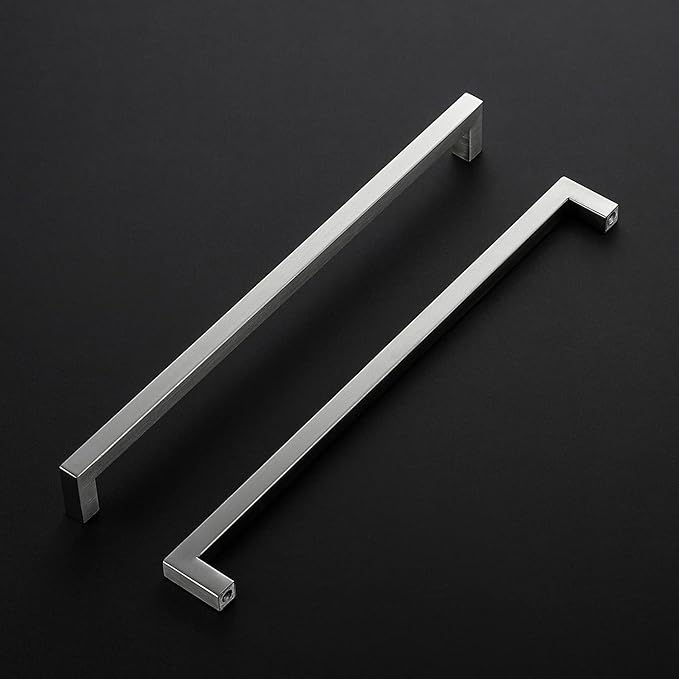 Ravinte 3 Pack Brushed Nickel Kitchen Cabinet Handles 11-1/3 Inch Cabinet Pulls Square Kitchen Hardware for Cabinet Drawer Pulls Drawer Handles Come with Screwdriver