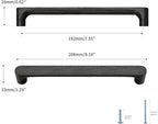 Black Round 7-1/2in 2 Pcs Wooden Drawer Pulls Handle for Cabinets Kitchen Drawer Cabinet Door Pull