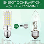 LED Light Bulb 100w Equivalent 1200 Lumen 5000K Cool Daylight White 12W Super Bright LED Bulb E26 Base Non-Dimmable Ceiling Fan Light Bulbs for Home Indoor LED Corn Light Bulb Pack of 4