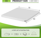 BestMassage | 5 Inch California King Mattress | Gel Memory Foam | Medium Firm Feel | White | Bed in a Box, CertiPUR-US Certified | Pressure Relief, Cooling Ventilated Foam | Breathable Knit Cover