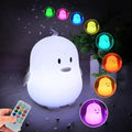 Penguin Night Light for Kids Silicone Sleep NightLights, 9 Colors Baby Light Bedside Lamp Bed Room Children Decorative Lamps for Toddlers/Boys/Girls/Adults/Bedroom/Bathroom/Outdoor - Medium