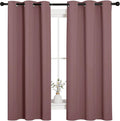 NICETOWN Room Darkening Curtains Drapes for Daughter's Bedroom, Window Treatment Thermal Insulated Grommet for Living Room (Dusty Bean Paste, 2 Panels, 42 by 63)