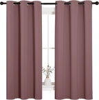 NICETOWN Room Darkening Curtains Drapes for Daughter's Bedroom, Window Treatment Thermal Insulated Grommet for Living Room (Dusty Bean Paste, 2 Panels, 42 by 63)