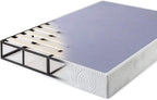 ZINUS Metal Box Spring with Wood Slats, 9 Inch Mattress Foundation, Sturdy Steel Structure, Easy Assembly, California King
