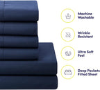 Twin XL Comforter Set with Sheets - 5-Piece Bedding Collection - 1 Comforter, 1 Fitted Sheet, 1 Flat, 2 Pillowcases - Deep Pocket - Soft & Premium Quality - Ideal for All Seasons, Navy Blue