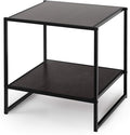 ZINUS Dane 20 Inch Black Frame Side Table, End Table, Easy Assembly, Rich black wood grain (Espresso)