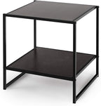 ZINUS Dane 20 Inch Black Frame Side Table, End Table, Easy Assembly, Rich black wood grain (Espresso)