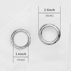 KEQIAOSUOCAI Pure White Sheer Curtains for Windows 63 inch Length - Grommet Voile Textured Soft & Lightweight Window Dressing for Bedroom Decor,W54 x L63, 2 Pieces