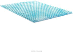 Linenspa 2 Inch Convoluted Gel Swirl Memory Foam Mattress Topper - Promotes Airflow - Relieves Pressure Points - Twin XL