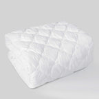 Queen Air Mattress Pad Cover Thick Quilted Inflatable Matresss Topper, Super Soft Breathable and Noiseless Down Alternative Fiber Mattress Pad Fits Up to 16 Inch Mattress