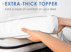 Marine Moon California King Mattress Topper, Extra Thick Bed Topper, Cooling Plush Pillow Top Mattress Toppers Soft Down Alternative Pad, Hotel Quality Pillow Topper, Cal King