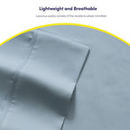Full Size Bed Sheets - 6 Piece 1500 Supreme Collection Fine Brushed Microfiber Deep Pocket Full Sheet Set Bedding - 2 Extra Pillow Cases, Great Value, Full, Misty Blue
