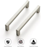 Ravinte 25 Pack Solid 4 Inch Center to Center Slim Square Bar Drawer Handles Kitchen Cabinet Handles Brushed Nickel Drawer Pulls Kitchen Cabinet Hardware Kitchen Handles Cabinet Pulls