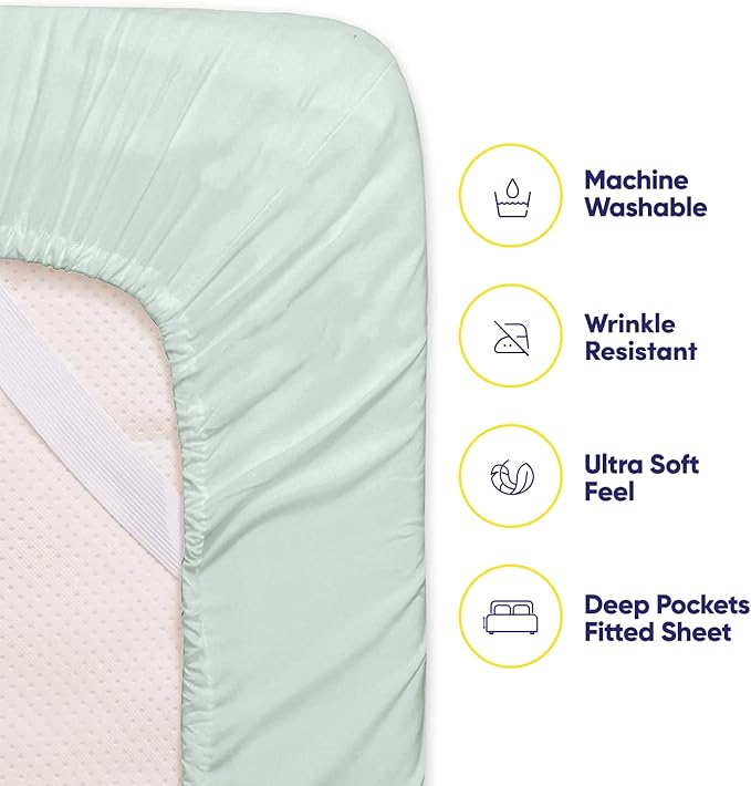 Cal King Size Bed Sheets - 6 Piece 1500 Supreme Collection Fine Brushed Microfiber Deep Pocket California King Sheet Set Bedding - 2 Extra Pillow Cases, Great Value, California King, Mint