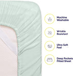Queen Sheets Mint - 6 Piece 1500 Supreme Collection Fine Brushed Microfiber Deep Pocket Queen Sheet Set Bedding - 2 Extra Pillow Cases, Great Value, Queen, Mint
