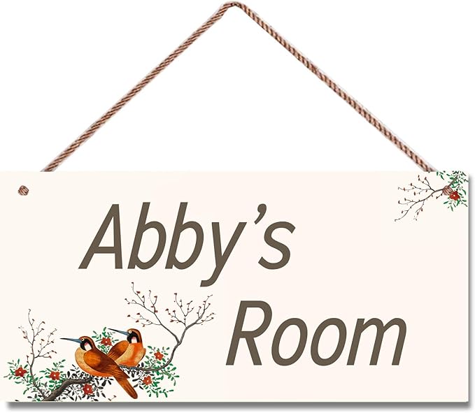 Personalized Sign Birds Flowers Wall Decor Beautiful Decoration for Home Kitchen Bar Garage Vintage Retro Poster Plaque Decor for Kids Room Nursery Wall Decorations Stuff