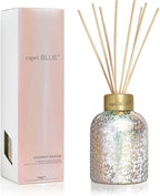 Capri Blue Reed Diffuser - Reed Diffuser Set Includes Scented Oil, Sticks, and Mercury Iridescent Glass Bottle - Home Decor Room Fresheners - Coconut Santal (5.7 fl oz)