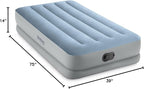 Intex 64157E Dura Beam Plus Mid-Rise Air Mattress: Fiber Tech Twin Size Built in USB Electric Pump 14in Bed Height 300lb Weight Capacity (Pack of 3)