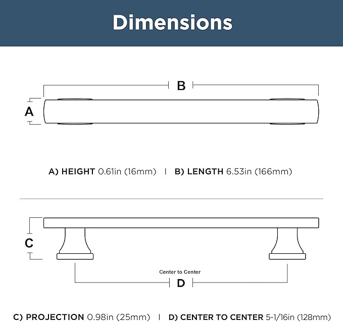 FRANKLIN BRASS Tiered Foot (10-Pack) Cabinet Handles 5-1/16" Hole Center Pulls | Champagne Bronze Hardware Kitchen Door, Drawers, Dressers, Furniture P49574C-CZ-B