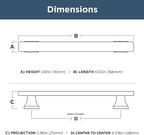 FRANKLIN BRASS Tiered Foot (10-Pack) Cabinet Handles 5-1/16" Hole Center Pulls | Satin Nickel Hardware Kitchen Door, Drawers, Dressers, Furniture P49574C-SN-B