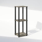 Furinno Simplistic Night Stand Set of 2, 2-Tier Small Nightstand with Open Shelf, Toolless Assembly Bedside Table, End Table, Side Table, for Bedroom, Living Room, French Oak