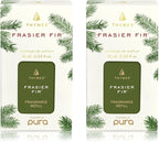 Thymes Pura Refills – 2 Pack of Oil Diffuser Scents – Long-Lasting Pura Diffuser Refills – Premium Home Fragrance – Notes Siberian Fir Needles, Cedarwood & Sandalwood (Frasier Fir, Pack of 2)