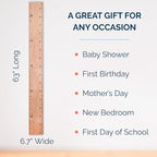 HEADWATERS STUDIO Wooden Growth Chart for Wall - Size Height Chart for Kids, Growth Measuring Board and Kids Height Wall Chart, Growth Chart for Kids, Height Chart for Wall - Natural (63"x6.7")