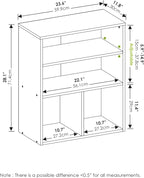Furinno Pasir 3 Tier Display Bookcase, White