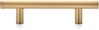 Ravinte 3 Pack 5 Inch Cabinet Pulls Brushed Brass Stainless Steel Kitchen Drawer Pulls Cabinet Handles 5”Length, 3” Hole Center