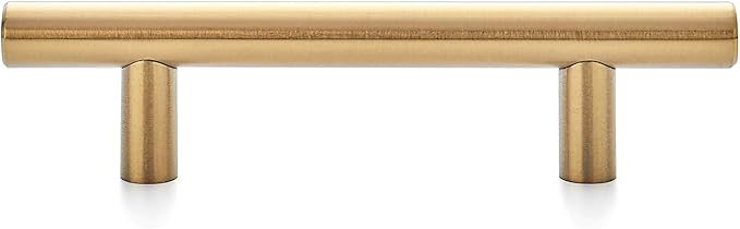 Ravinte 45 Pack 5 Inch Cabinet Pulls Brushed Brass Stainless Steel Kitchen Drawer Pulls Cabinet Handles 5”Length, 3” Hole Center