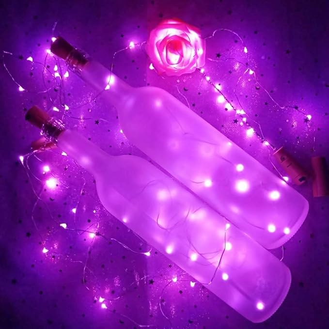 String Lights, Waterproof LED String Lights,2 Pack 20ft 60 LED Festival Decorations Crafting Battery Powered Copper Wire Starry Fairy Lights