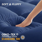 CYMULA Twin Mattress Topper, Cooling Mattress Pad Cover, Thick Pillow Top Topper for Mattress with 8-21 Inch Elasticated Deep Pockets, Plush Down Alternative Fill Mattress Protector