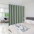 NICETOWN Loft Noise Blocking Room Divider Curtain Screen Partitions, Basement Hospital Medical Clinic Spa Lab Cubicle Space Divider Privacy Screen (Greyish Green, 1 Panel, 8.3ft Wide x 9ft Long)