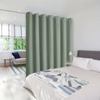 NICETOWN Loft Noise Blocking Room Divider Curtain Screen Partitions, Basement Hospital Medical Clinic Spa Lab Cubicle Space Divider Privacy Screen (Greyish Green, 1 Panel, 8.3ft Wide x 9ft Long)