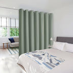 NICETOWN Room Separating Divider, Greyish Green Room Divider Curtain Screen Partition, Function Thermal Blackout Patio Door Curtain, Sliding Door Insulated Curtain for Patio, 8.3ft Wide x 10ft Long
